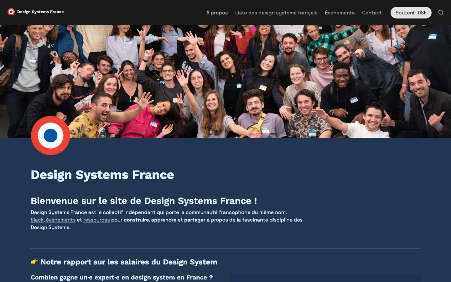 Page d'accueil de Design systems