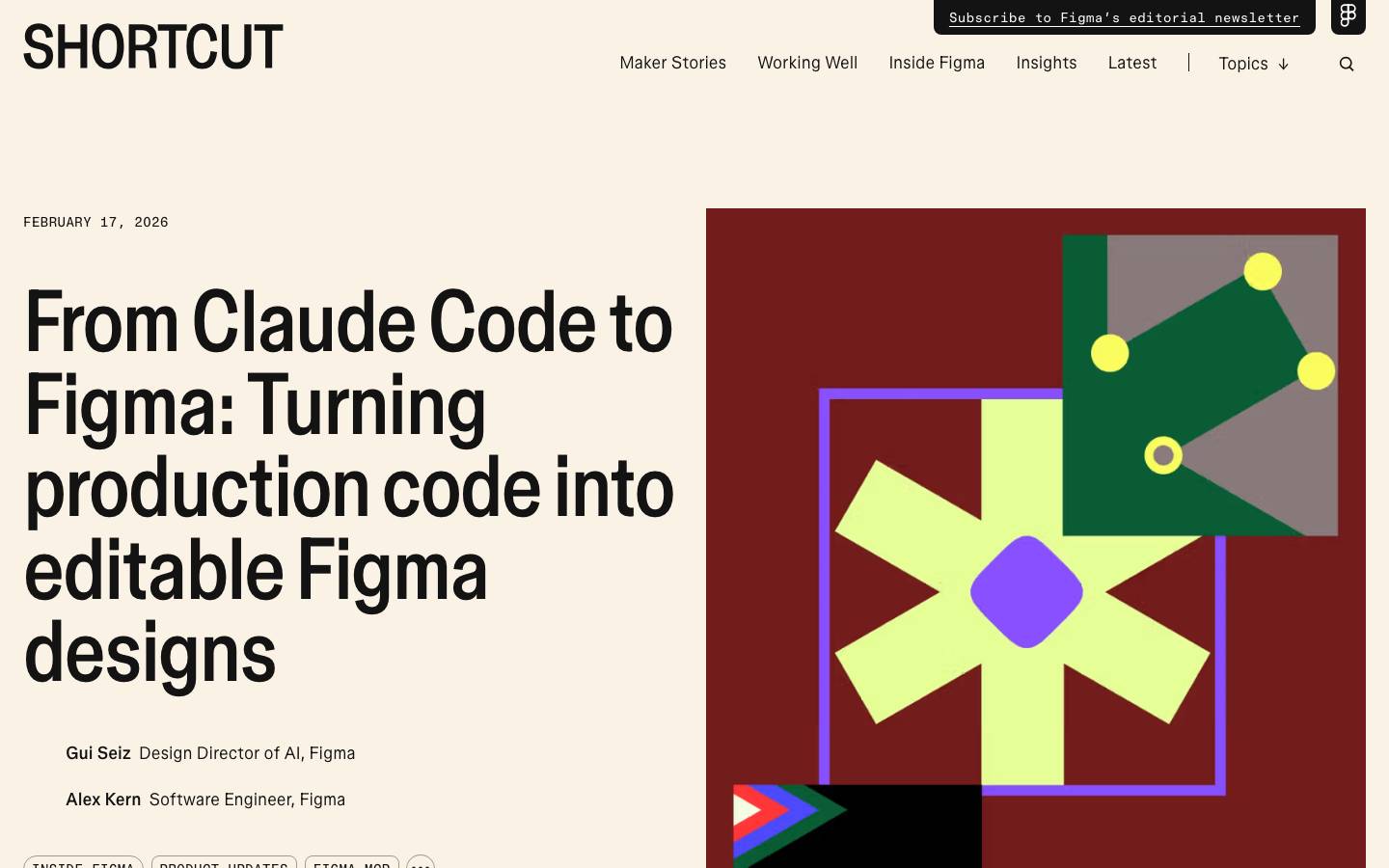 Page d'accueil de Figma MCP + Claude Code (boucle design ↔ code)